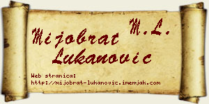Mijobrat Lukanović vizit kartica